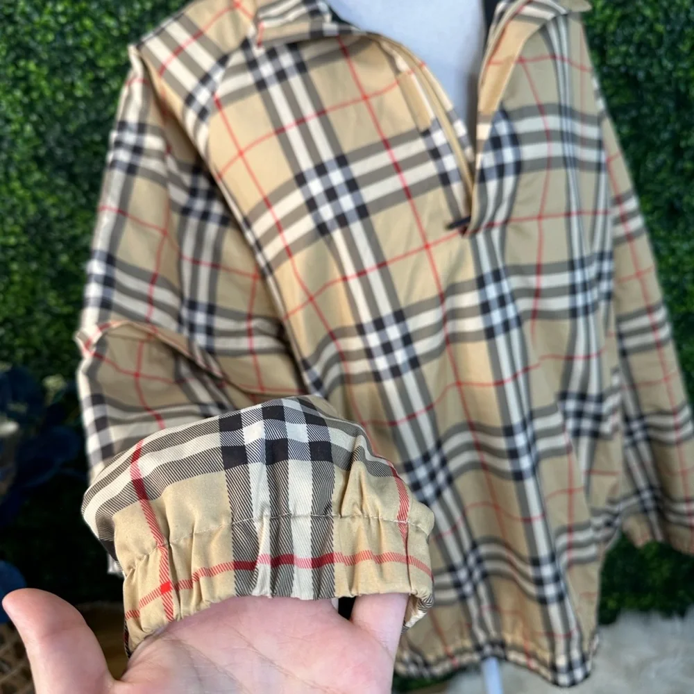 Men’s Burberry Golf nova check quarter zip pull‎ over
